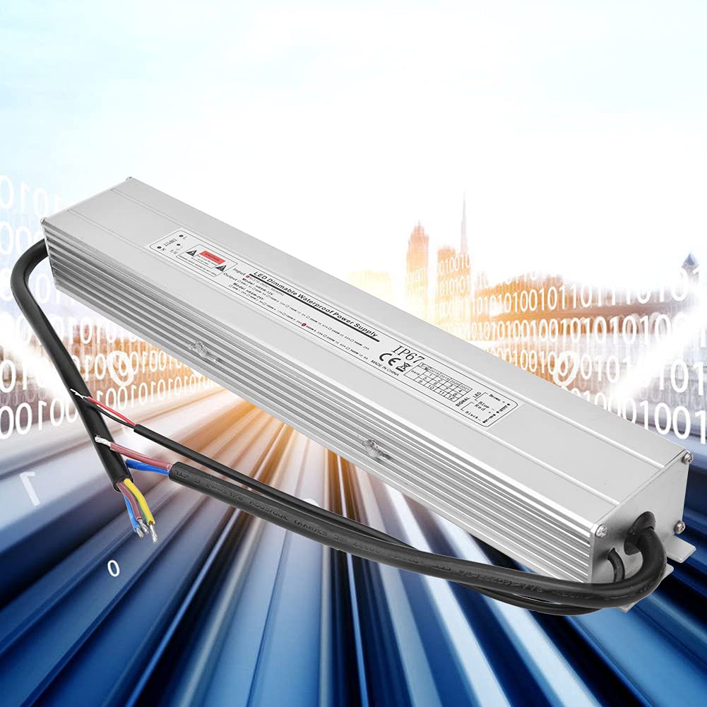 ViaGasaFamido Alimentatore Dimmerabile, Trasformatore Interamente in Rame, Alimentatore da 200 W 24 V con Classificazione IP67 per Luci LED e Strisce Luminose