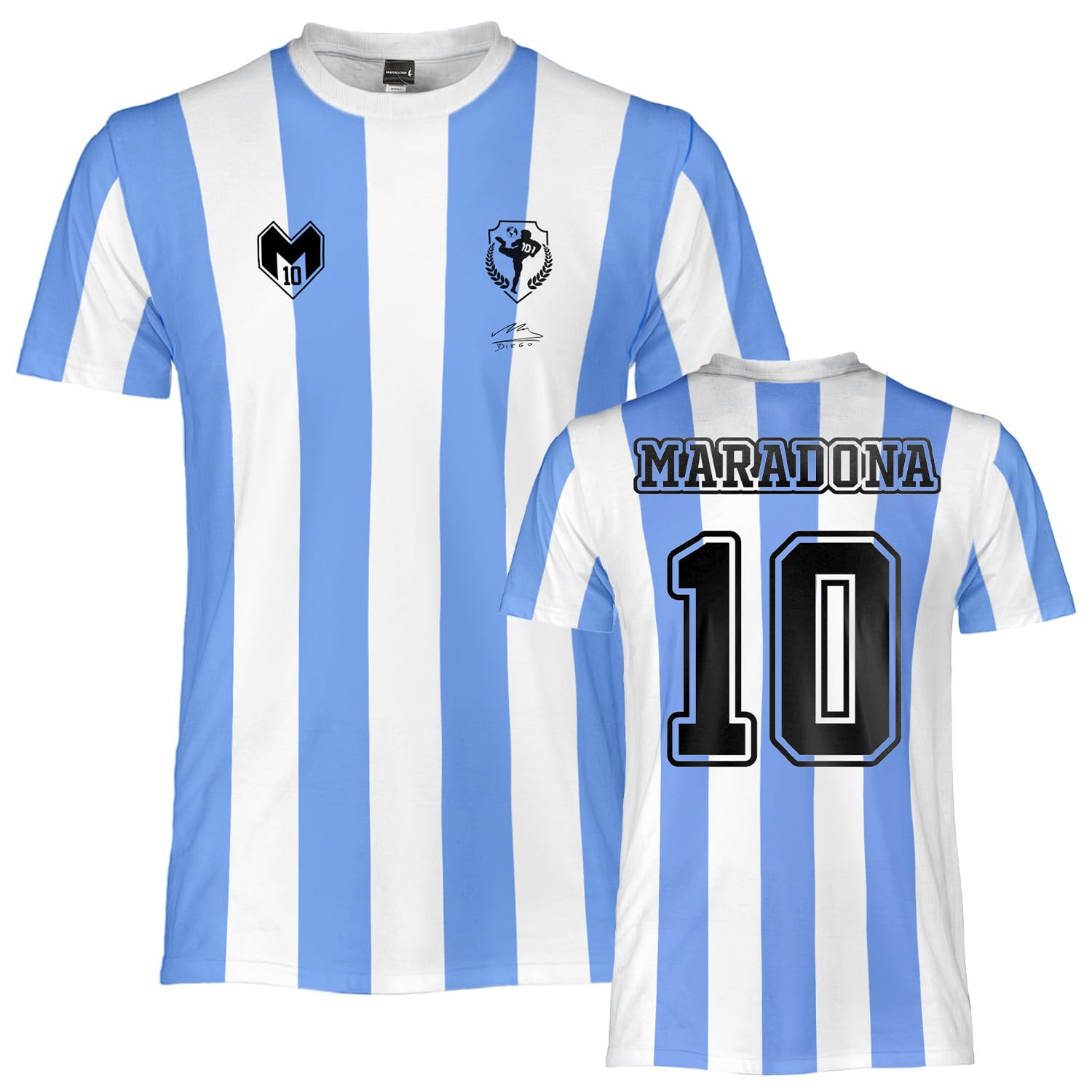 Maillot de la Coupe du monde de l'Argentine 1986 SIGNÉ Diego Maradona + COA - PROOF, Messi Pele Ronaldo - France