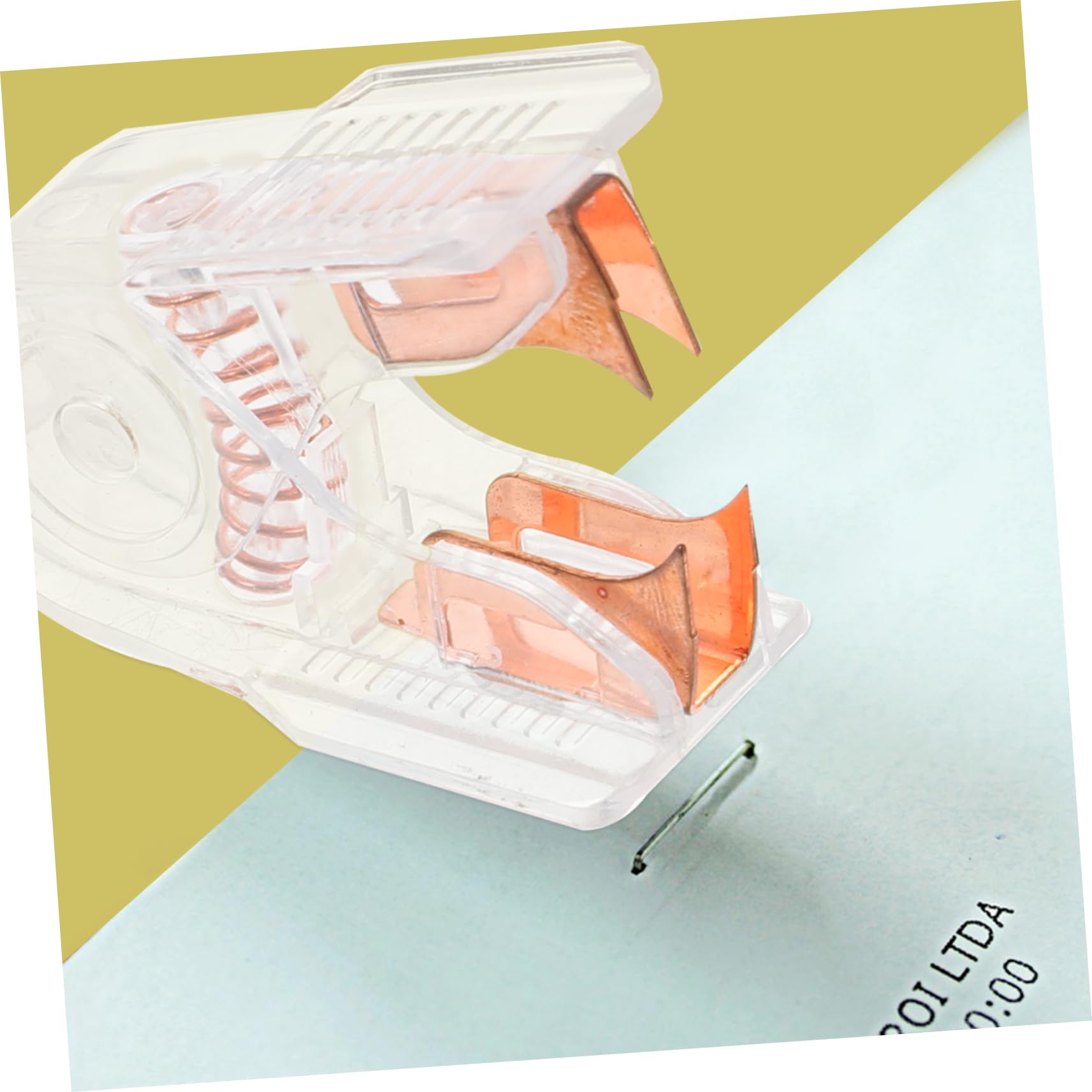 TEHAUX 4sätze Bürobedarf Ergonomischer Puncher Und Heftklammerentferner Roségold Transparentes Design Für Präzise Anwendungen Im Homeoffice Oder Büro