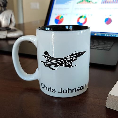 Miniatura 4 de LaserGram Taza de café redonda de cerámica de 11 oz, gorila, grabado personalizado incluido (blanco)