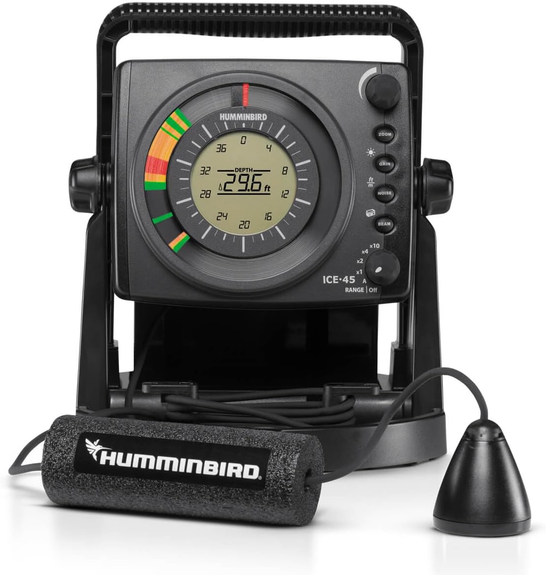 Humminbird ICE 45 Flasher Ice Fishing Fish Finder with Transducer & 3-Color Fiber Optic Display