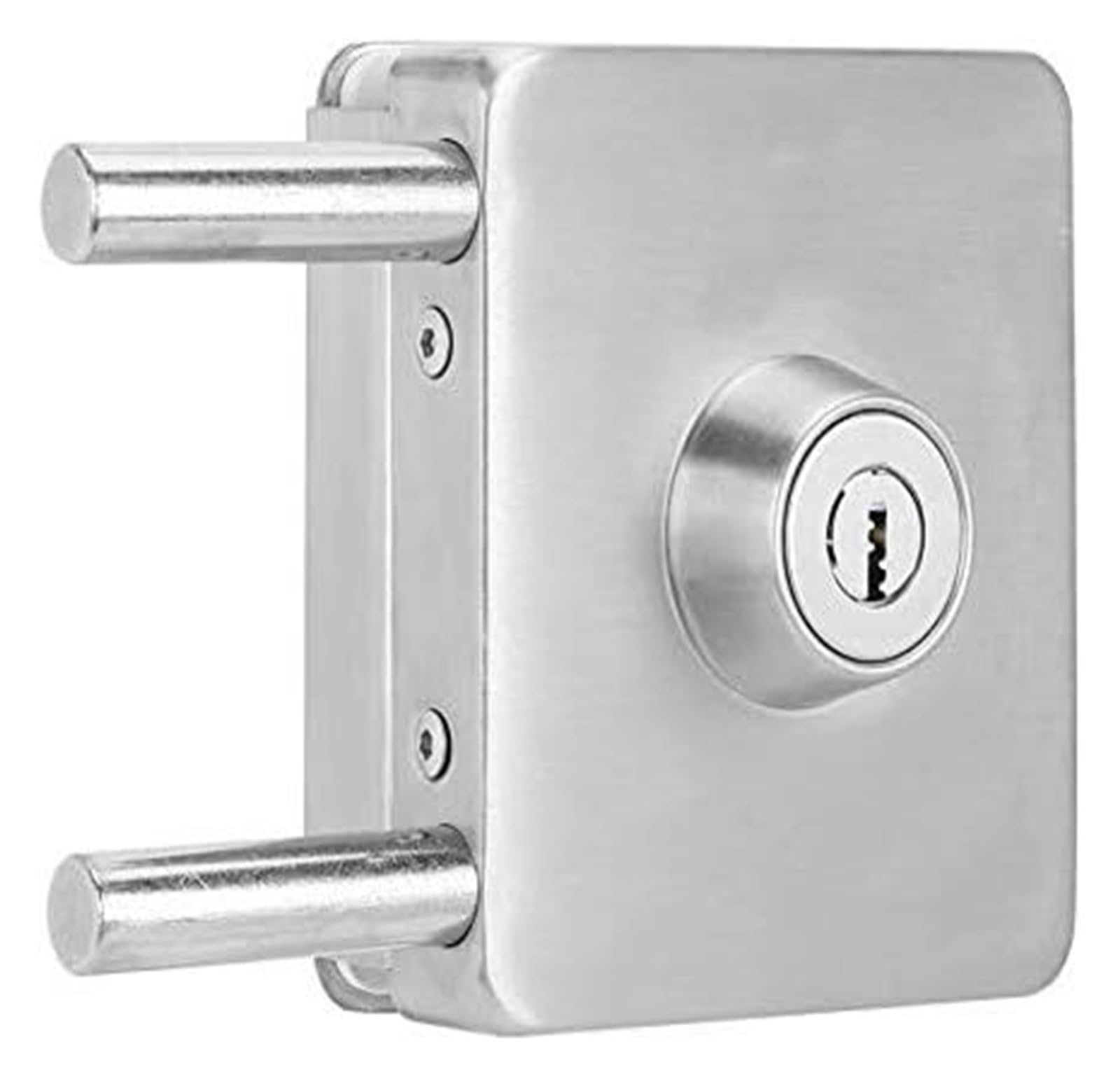 Serrure de porte en verre carrée en acier inoxydable sans perçage pour maison et bureau
