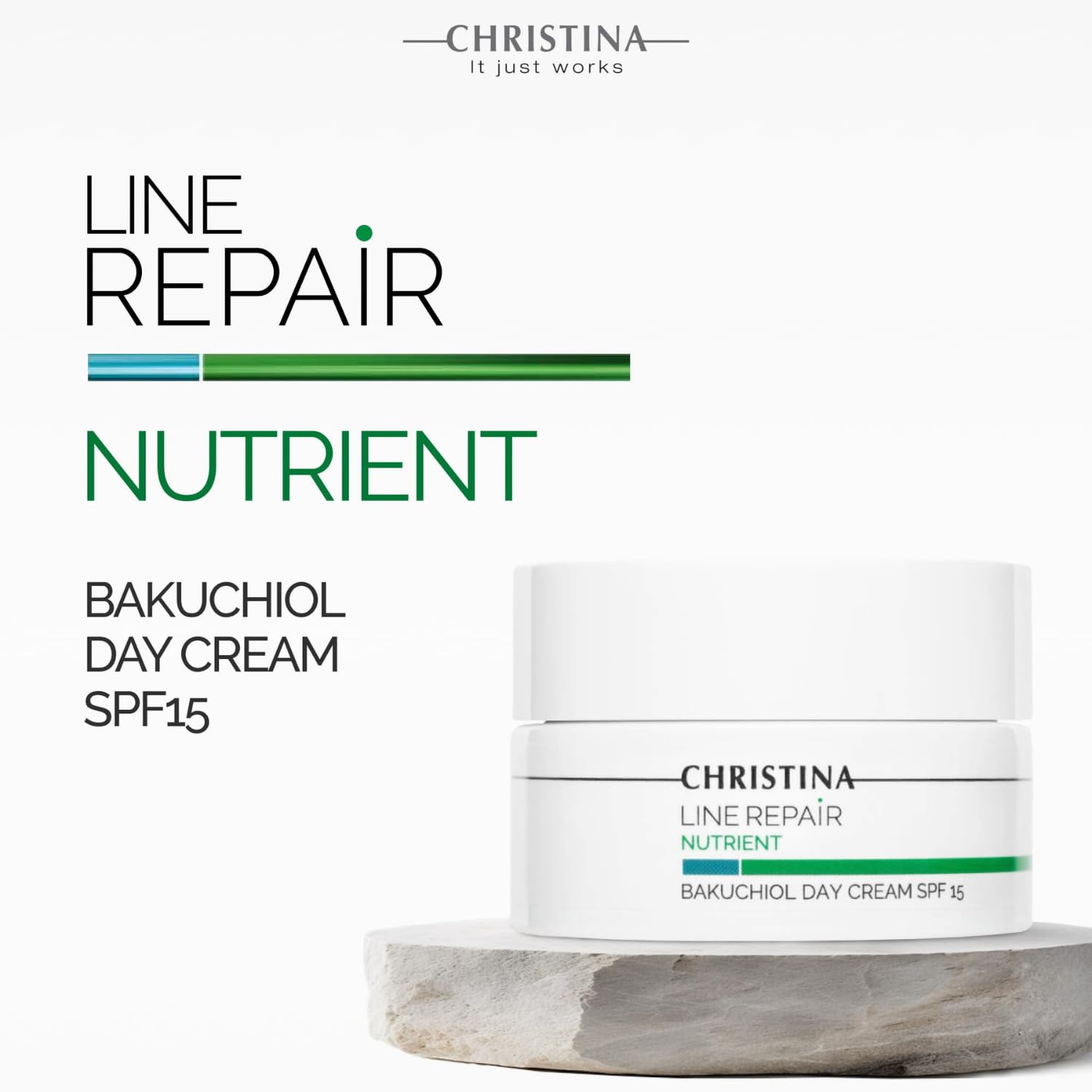-CHRISTINA- Line Repair Bakuchiol Day Cream with SPF 15 | Face Moisturizer with Blue Light Defense, Ideal for Combination, Normal, Dry Skin | Cream For Face with Anti-Aging effect 50ml / 1.7 fl.oz - Image 5