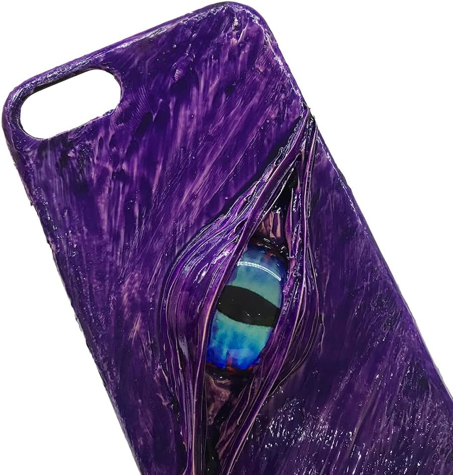 3D Scary Eyeball Phone Case - Handmade Ugly Junk Design for Halloween, Shockproof Protective Phone Cover Compatible with iPhone 15