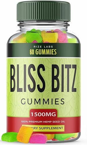 Gomitas Bliss Bitz - Suplemento de fórmula avanzada, gomitas de cáñamo de mezcla prémium para una máxima fuerza (60 gomitas)