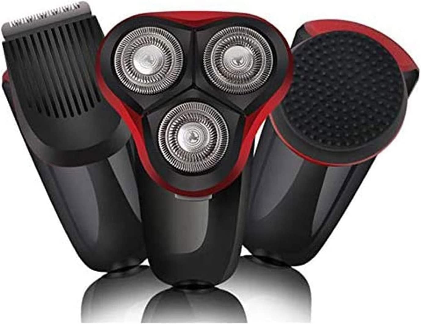 JYYBN Electric Shaver for Men, 3 in 1 Head Shavers for Bald Men Electric Rotary Razor Beard Trimmer Grooming Kit, USB Rechargeable Men's Shaving Heads Razor Clipper Electric Cleaning Brush