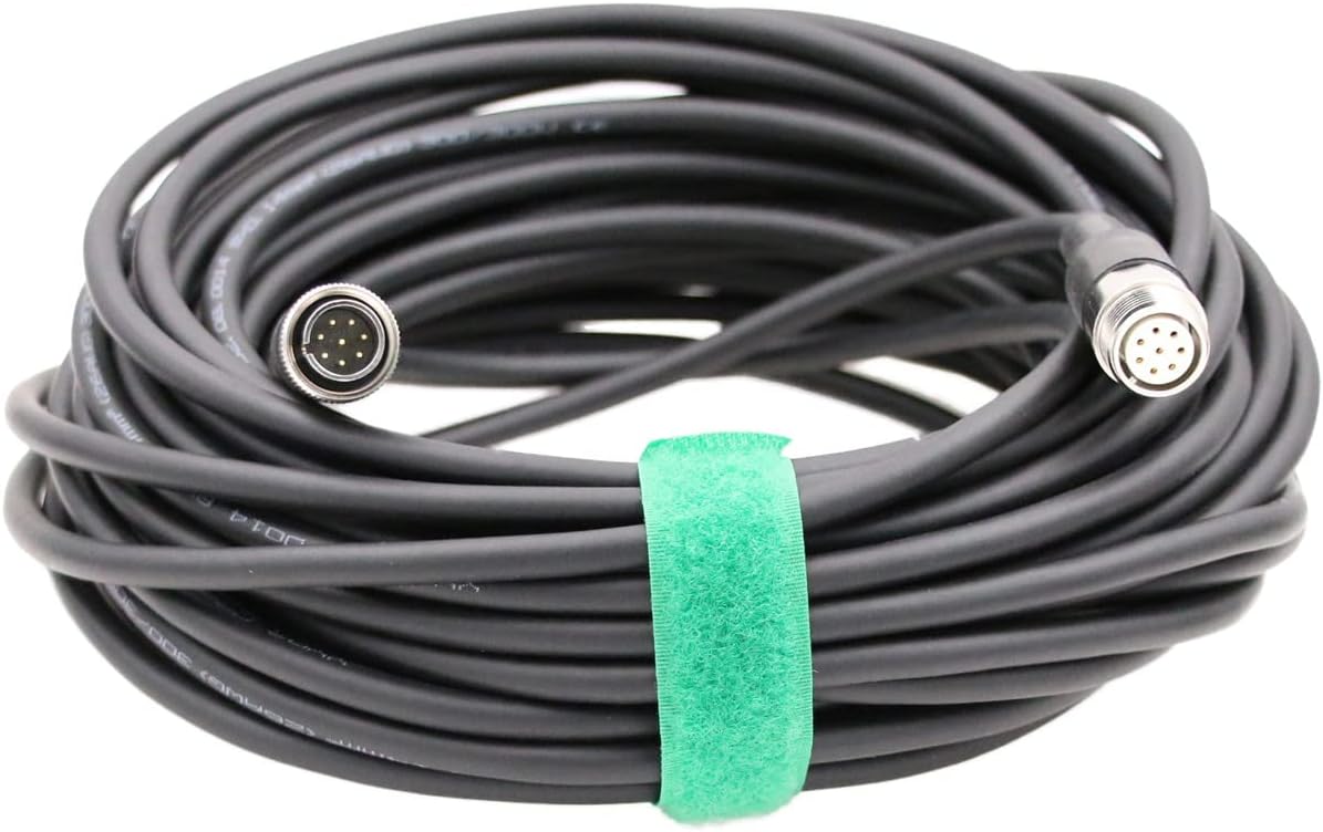 Extension Adapter Cable for Canon Fujinon VariZoom Zoom Control Lens Angenieux, 8 Pin Male to 8 Pin Female 25M