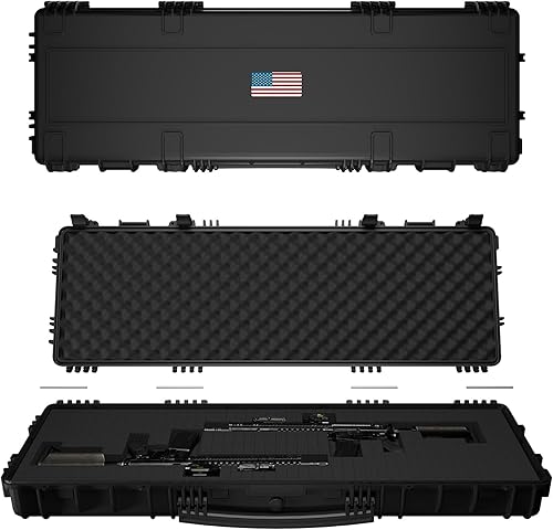 Miniatura 6 de Rifle Case, Mil-Spec, 3 Layer Pick and Pluck Cube Foam 4354.3 in,46 latches,IP67