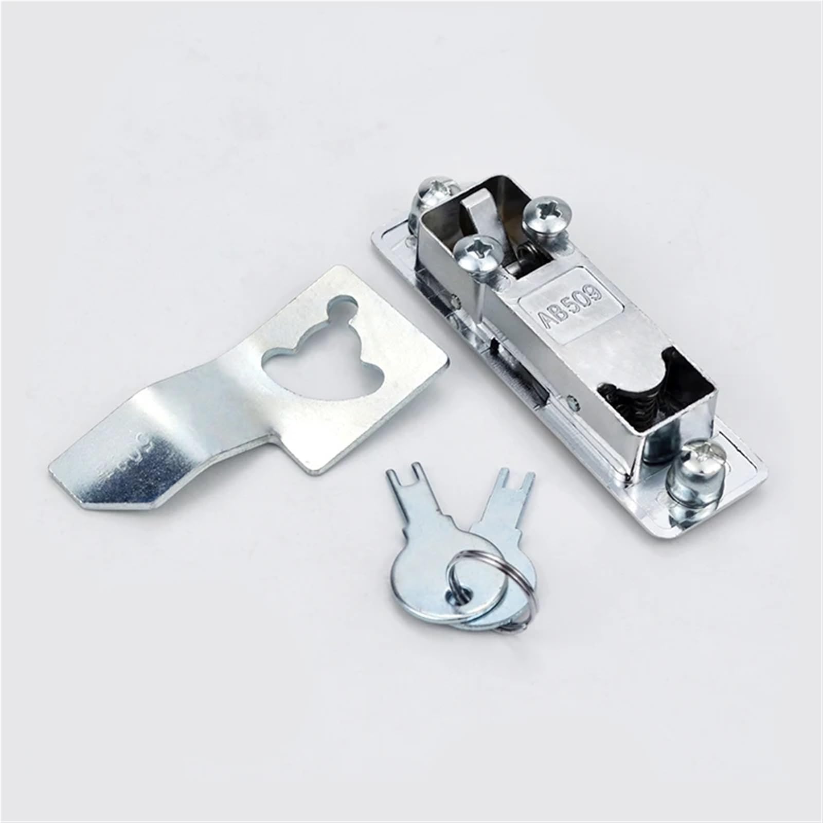 Zamek płaski, AB509 Zamki do drzwi szafek rozdzielczych skrzynek maszyn i urządzeń przemysłowych, 1 szt(With Key Left)