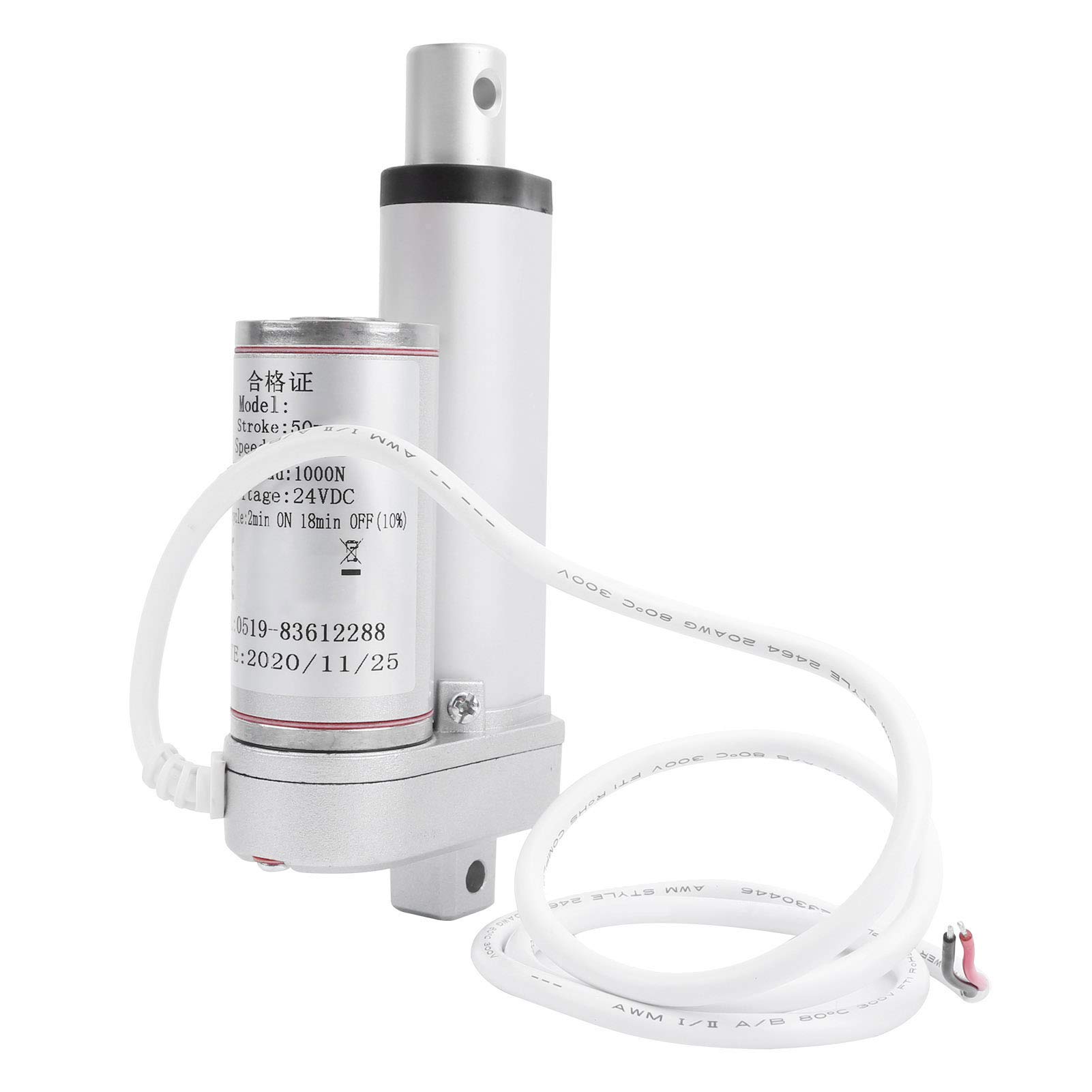 Attuatore Lineare Elettrico Motore 100 Kg Carico 50 Mm Corsa 12 Mm/S CC per Tavolo Elevatore TV, Lettino da Massaggio, Letto Elettrico, Apparecchiatura Elettrica, Apparecchiatura