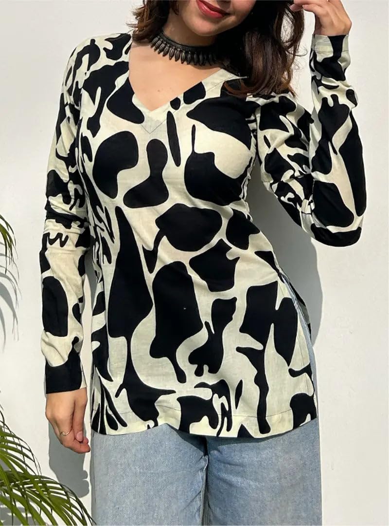 ANNI Designer Kurti court en coton pour femme | Kurti élégant | Haut Kurti court | Kurta décontracté pour femme | Kurtis en coton confortable pour femme