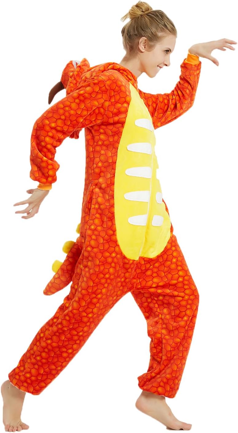 Plustrong Triceratops Costume Onesie Pajamas Adult Halloween Costumes Animal Cosplay Sleepwear - Image 4