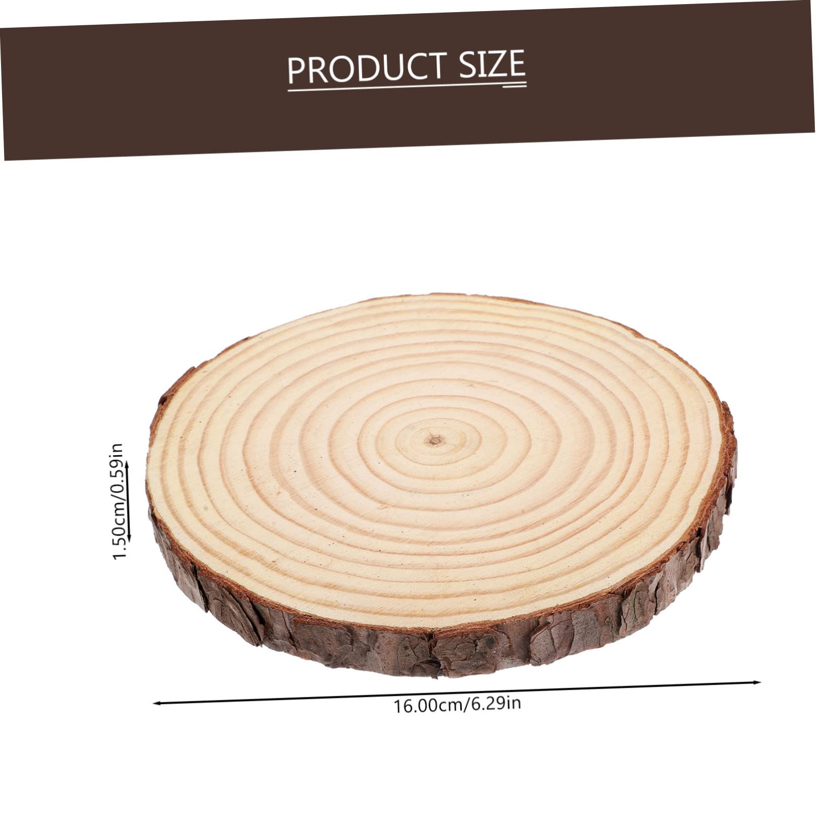 8piezas Rodajas De Madera Natural Para Manualidades Discos Redondos Sin Acabado Accesorios Para Decoraciones De Bodas y Festividades Grosor