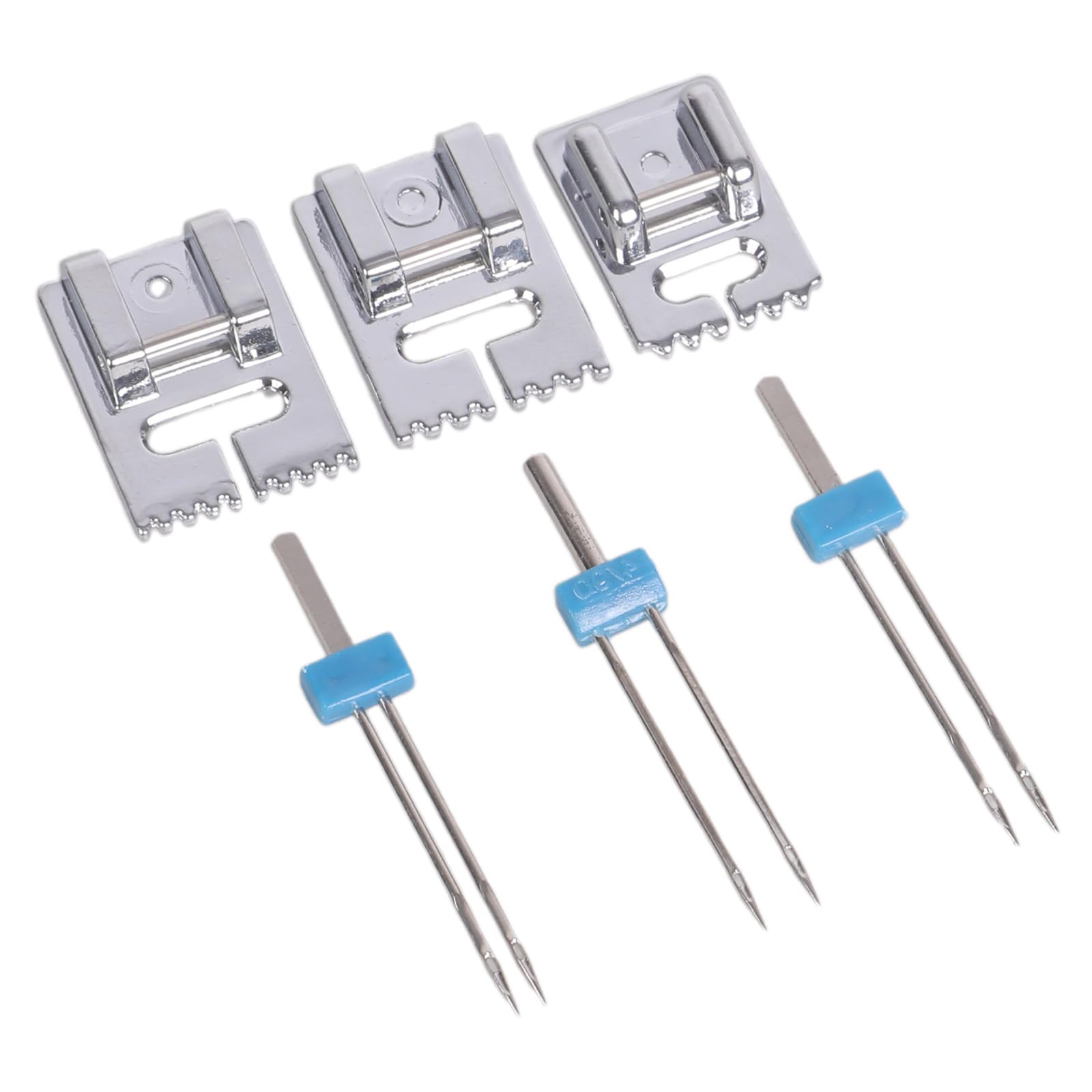 hogtnd Double Sewing Machine Needle, Twin Stretch and Presser Foot Set for Most Household Sewing Pintuck Feet