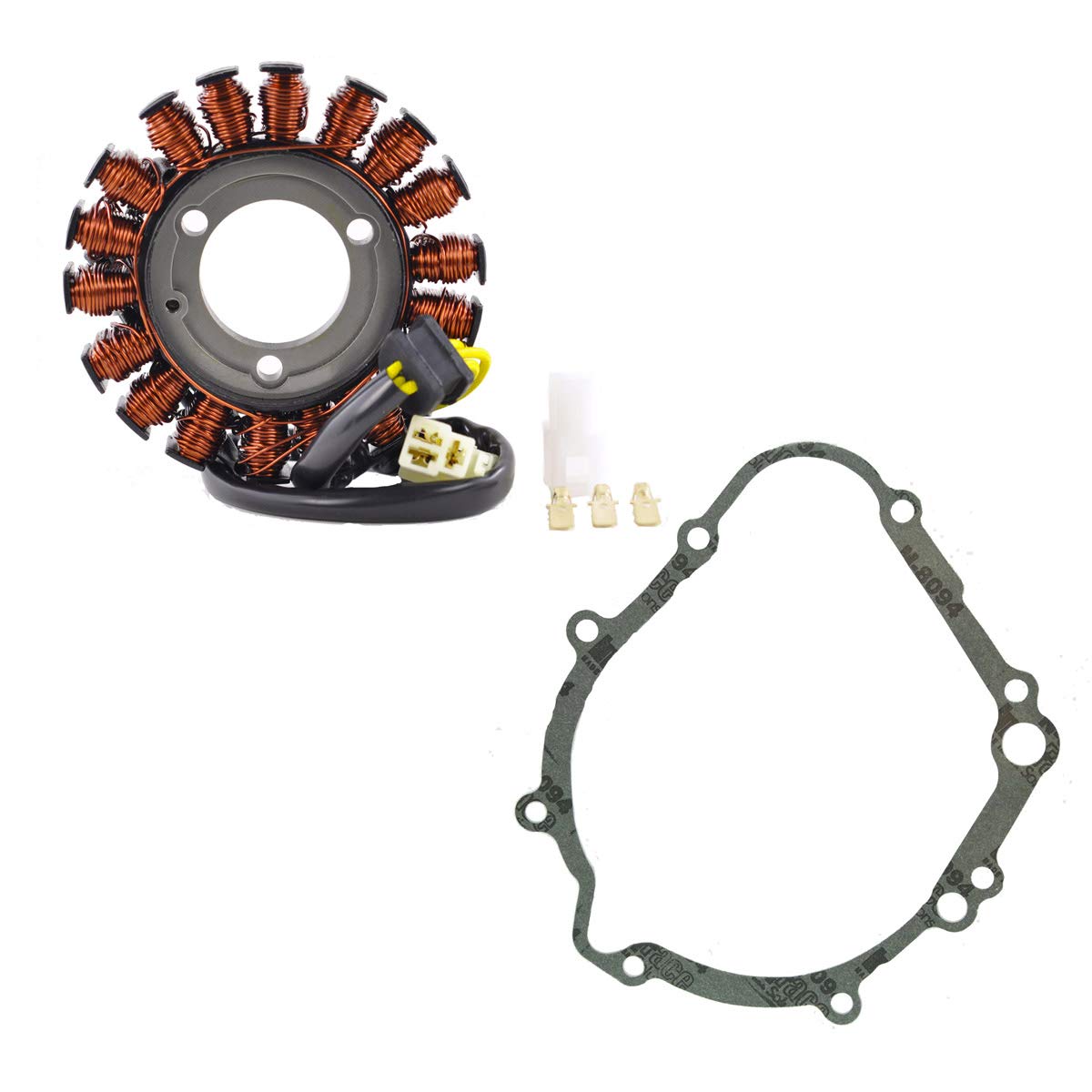 RMSTATOR Replacement Generator Stator + Gasket for Suzuki GSXR 600/750 2006-2024 | OEM Repl.# 31401-01H00 31401-01H10 31401-01H20 31401-01H11 GSX-R