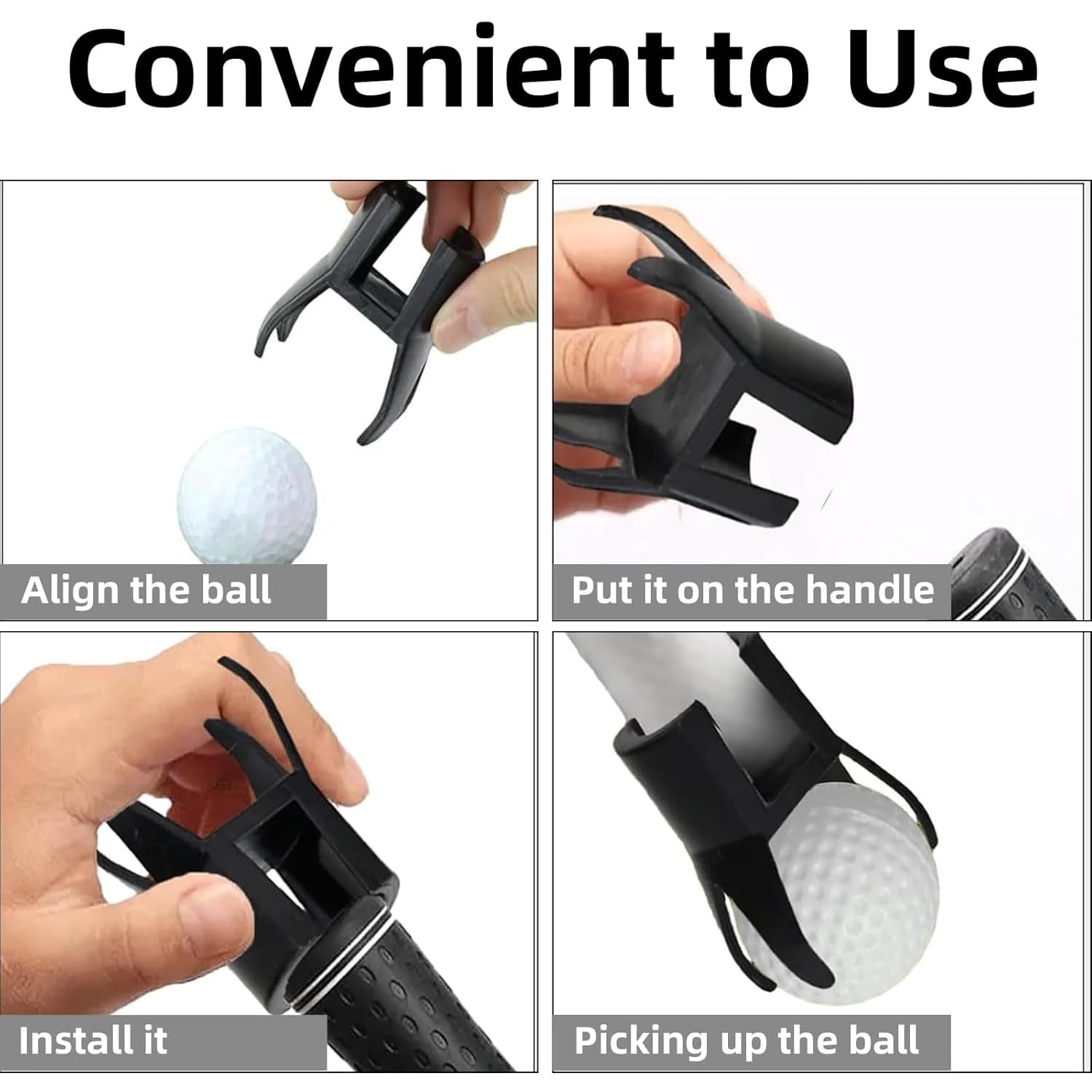 Recogepelotas de Golf 5 Piezas - Herramienta de 4 Garras con Accesorio Putter para Campo