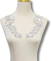 Vista 1 de PEARLY JUN Apliques de diamantes de imitación de plata con apliques de diamantes para vestidos, costura a mano, proyectos de manualidades, ropa