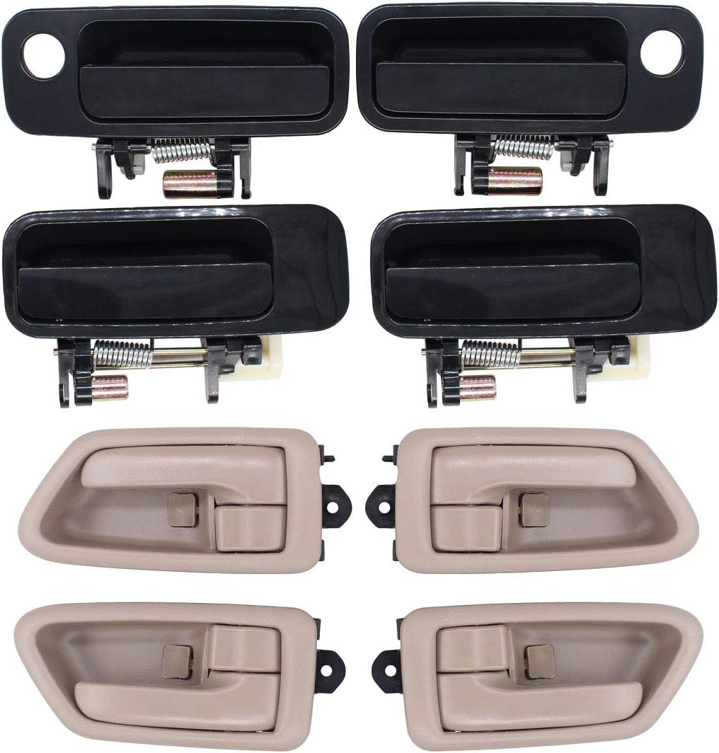 NewYall Set of 8 Front and Rear Left Driver and Right Passenger Side Interior Inside and Exterior Outside Door Handle for Lexus ES300, Toyota Camry 1997-2001