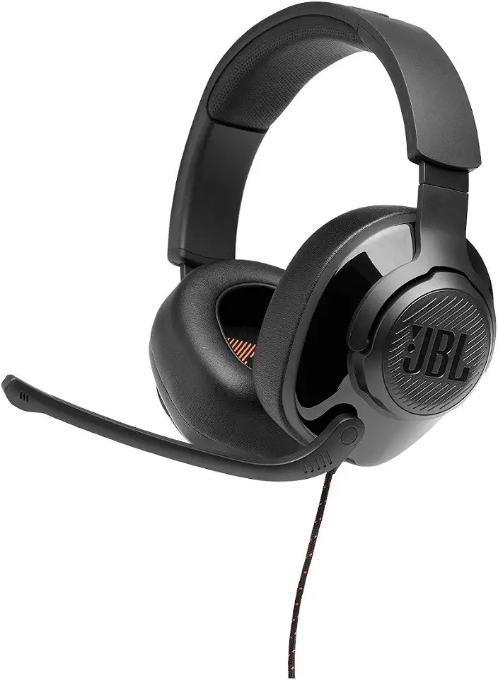 JBL Quantum 300 – Fones de ouvido para jogos circum-auriculares com software JBL Quantum Engine – Preto