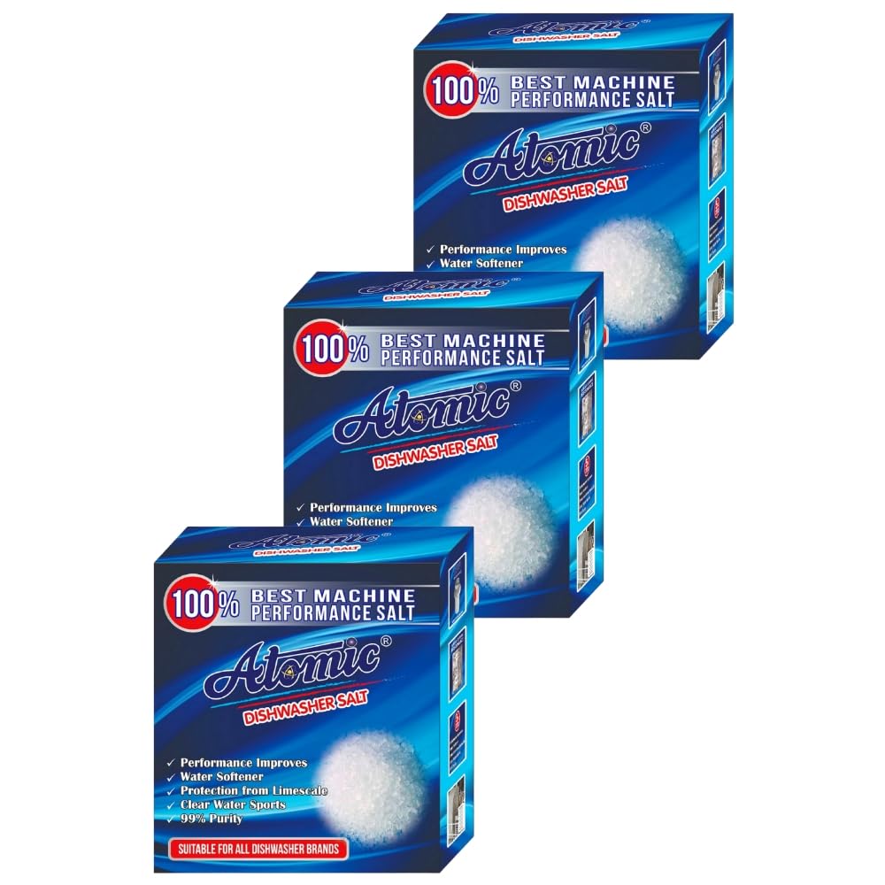 Atomic Dishwasher Salt Pack of 3-900 GM Each to Protect Against Limescale & Water Stains (B07L7SB95L) Amazon Price History, Amazon Price Tracker