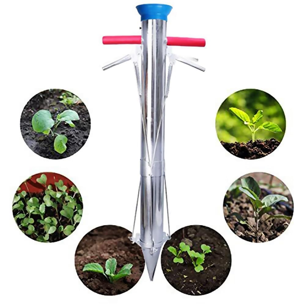 Trapiantatore per bulbi – Strumento multifunzionale con manico lungo per piantare rapidamente in giardino, cortile e serra