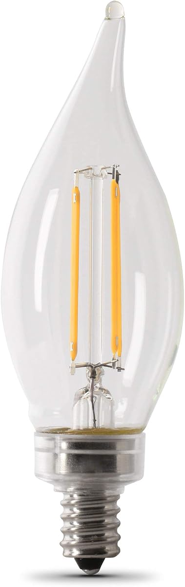 Feit Electric CA10 Enhance LED Light Bulbs, 25W Eq, Soft White, 2 Pack