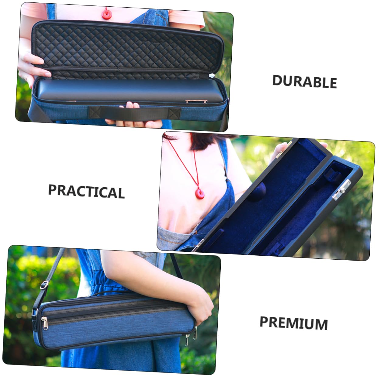 Bolsa Para Flauta De Oxford y Algodón Caja Interior Para Traje Estuche Para Transporte Portátil Bolsa Oxford Concisa Para Flauta Para Viajeros