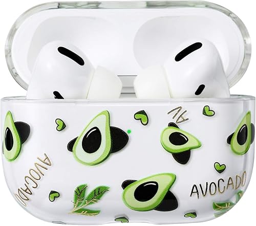 AKABEILA Funda para Airpods Pro para mujer, compatible con Apple Airpods Pro, funda transparente con diseños de patrones, Airpods Pro, funda rígida