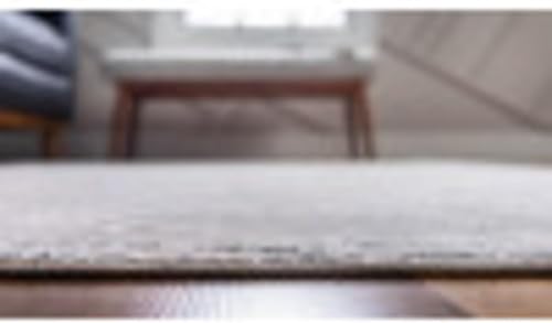 Miniatura 6 de Unique Loom Portland Collection - Alfombra bohemia con diseño tono sobre tono (2 pies 2 pulgadas x 3 pies, rectangular, marfil y gris)