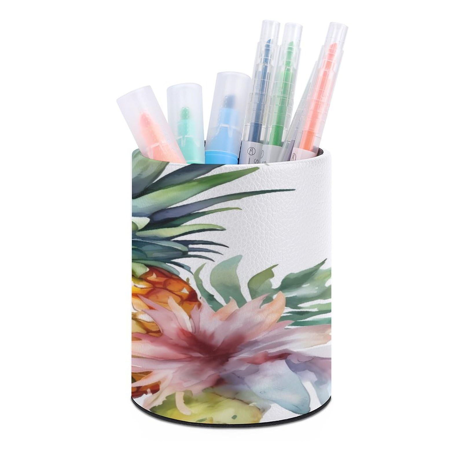 Pot à crayons ananas rond support pinceaux maquillage design bureau maison