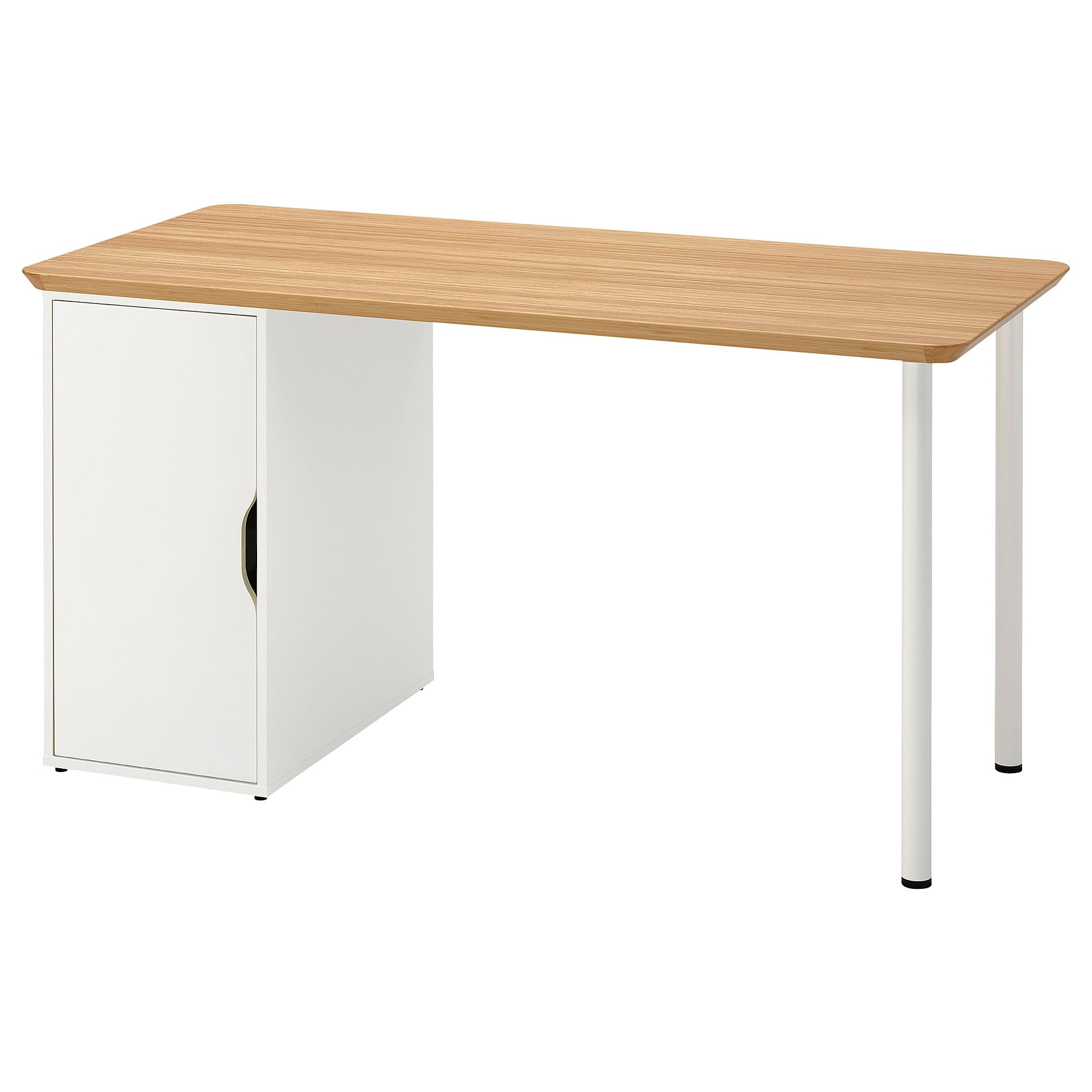 Bureau bambou ProTuning ALEX ANFALLARE blanc 140x65 table travail informatique