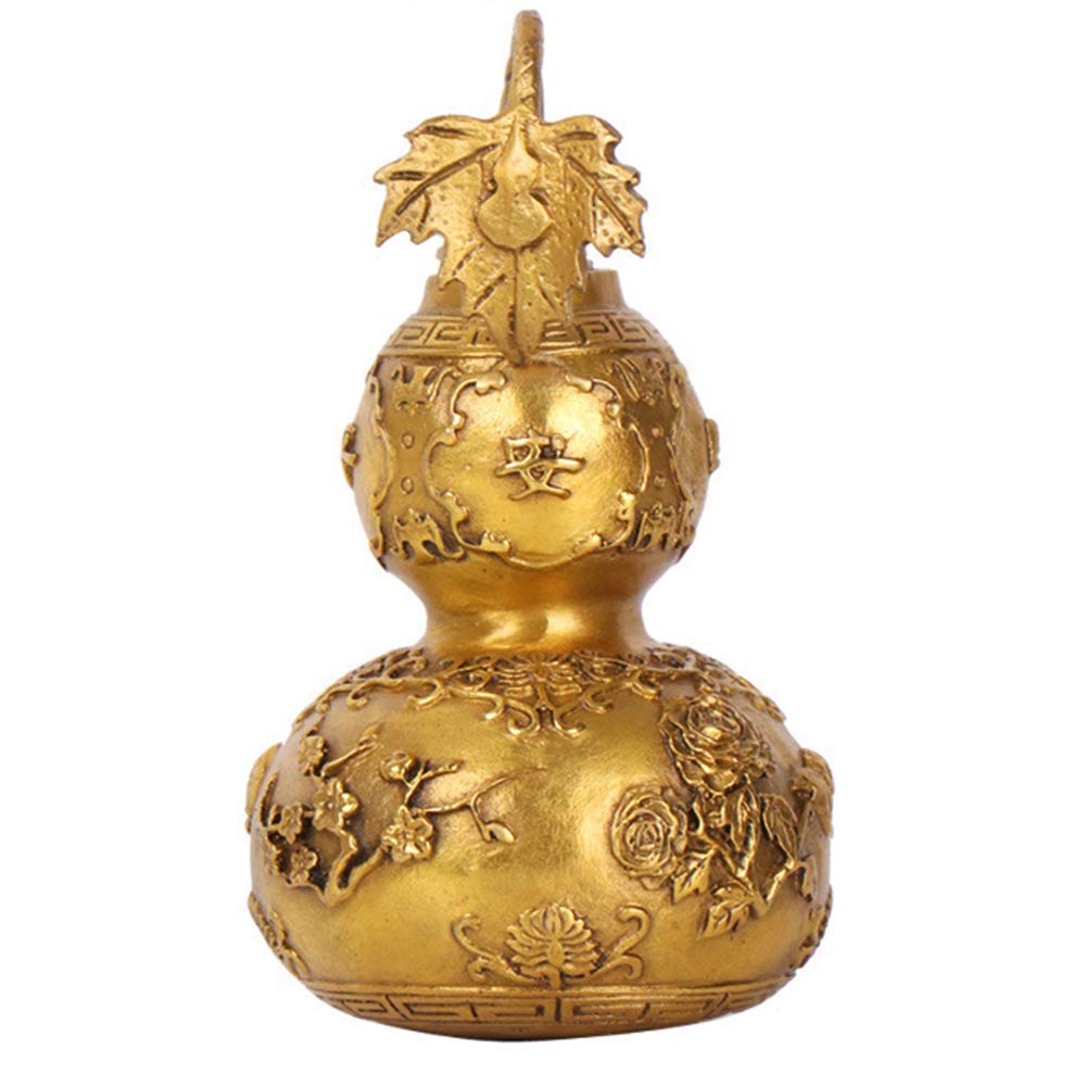 IUokLU Feng Shui Ornaments Brass Statue Ornament Wu Lou/Hu Lu Sculpture, Luck Prosperity Home Decoration Gift, Attract Wealth