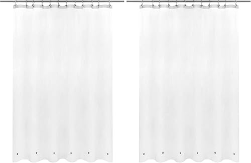 Miniatura 11 de Barossa Design - Forro de cortina de ducha blanco, PEVA de gama alta, libre de bisfenol A y de cloruro de polivinilo, sin olor químico, cortina