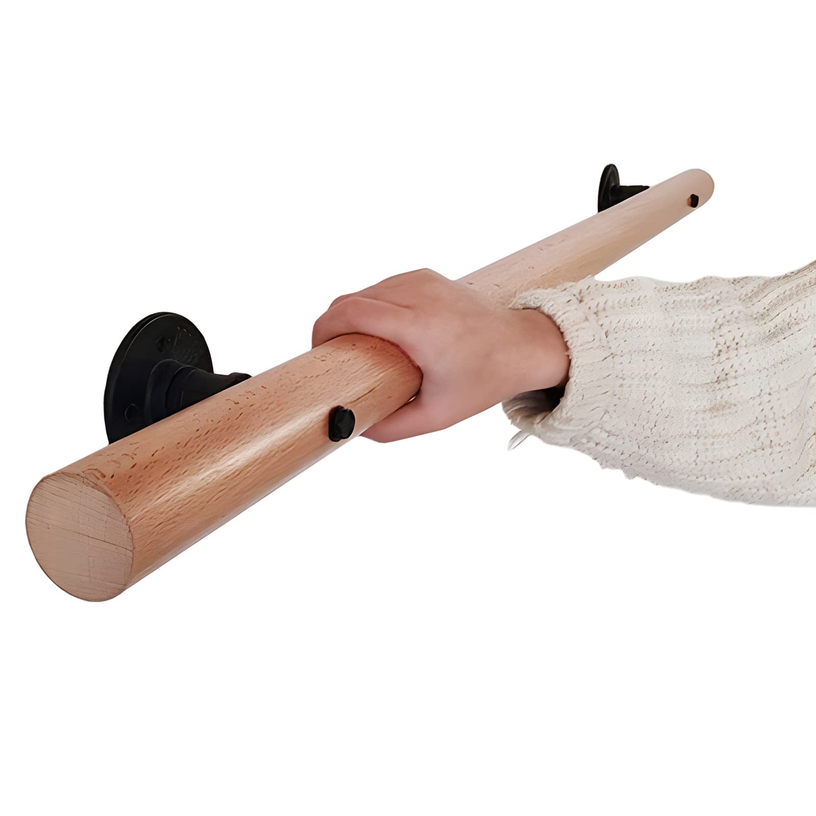 Rampe escalier bois 80cm - Solution antichute et antidérapante pour personnes âgées