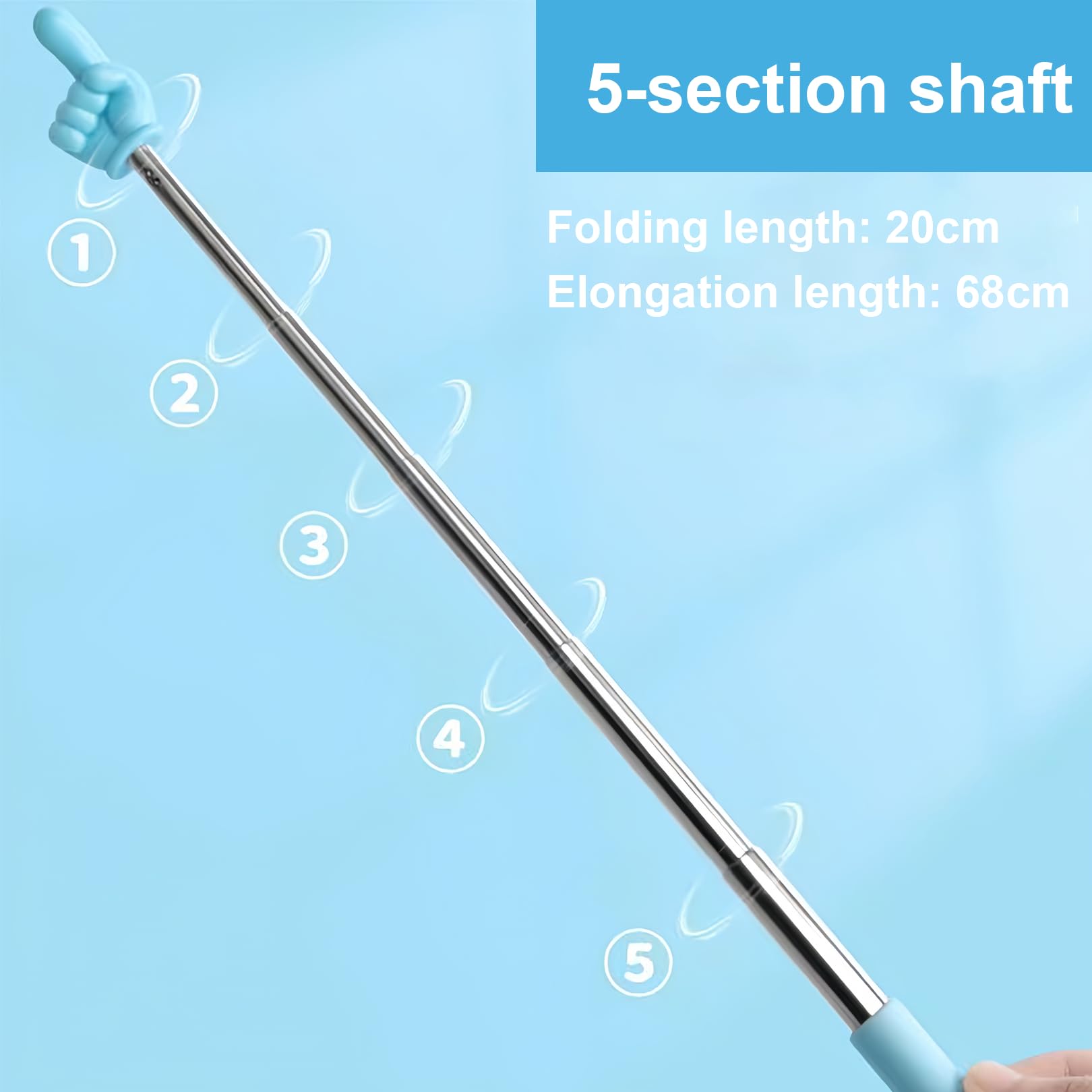 Lot De 2 Pointeurs De Doigt, Bâton Pointeur De Doigt, Bâton Pointeur De Doigt Pour Enfants Pour La Lecture, Bâton De Pointage Rétractable Pour L' Enseignement Des Enseignants, Pour La Formation De