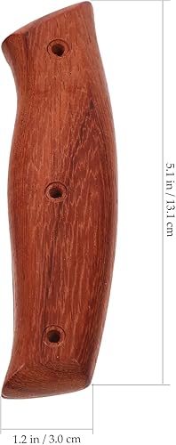 Vista 5 de Zerodeko Kitchen Knife Replacement Handle Wooden Knife Repair Handle Cutter Grip Handle Knife Replacement Accessories Parts with Nuts for Home Dark