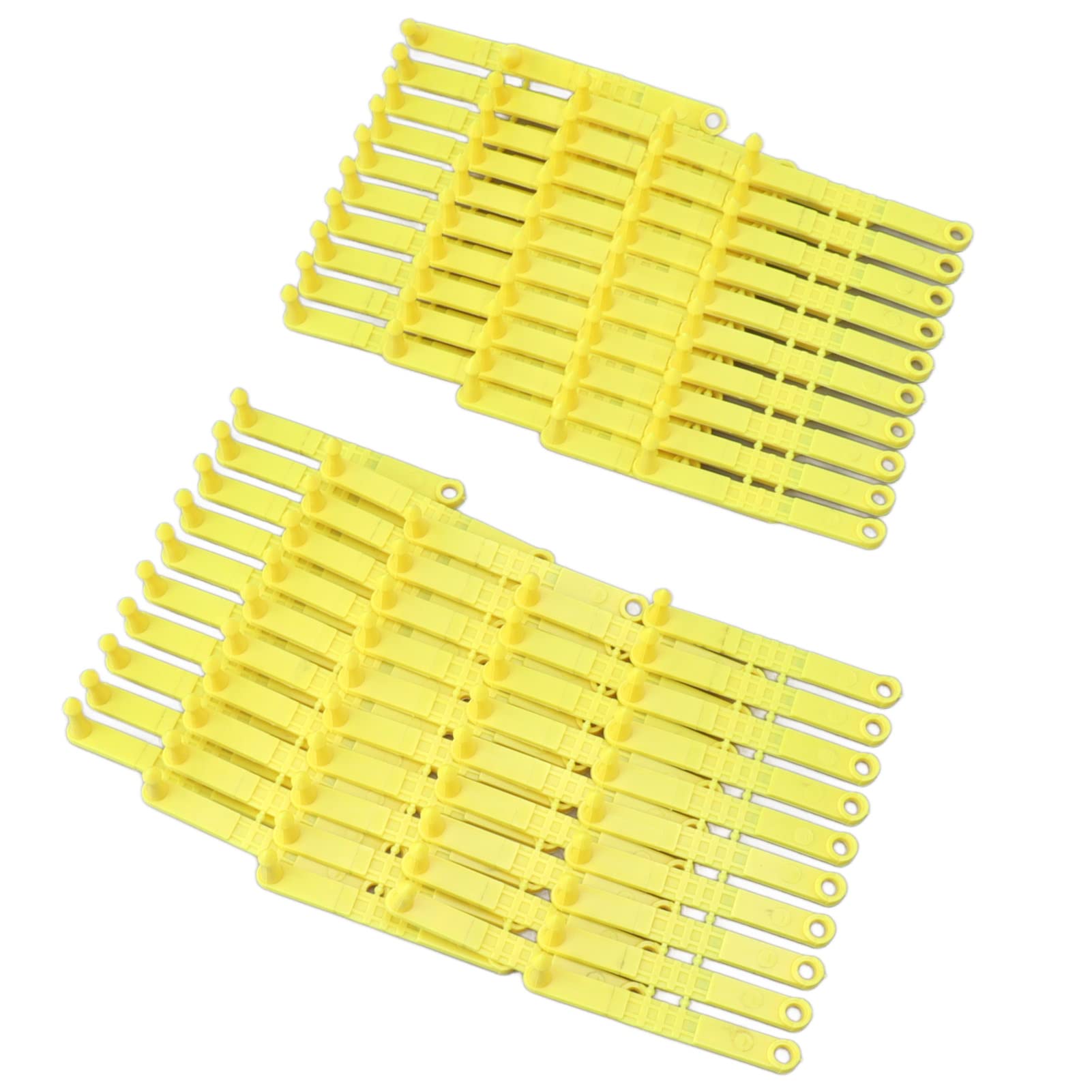 100 Stück Schaf-Ohrmarke mit Buchstaben, Lamm-Ohr, 001–100, Nummer, Kunststoff-Viehmarke, Integriertes, Farbechtes Viehohr für Rinder, Kühe, Schafe, Ziegen – Tieridentifikationsohr