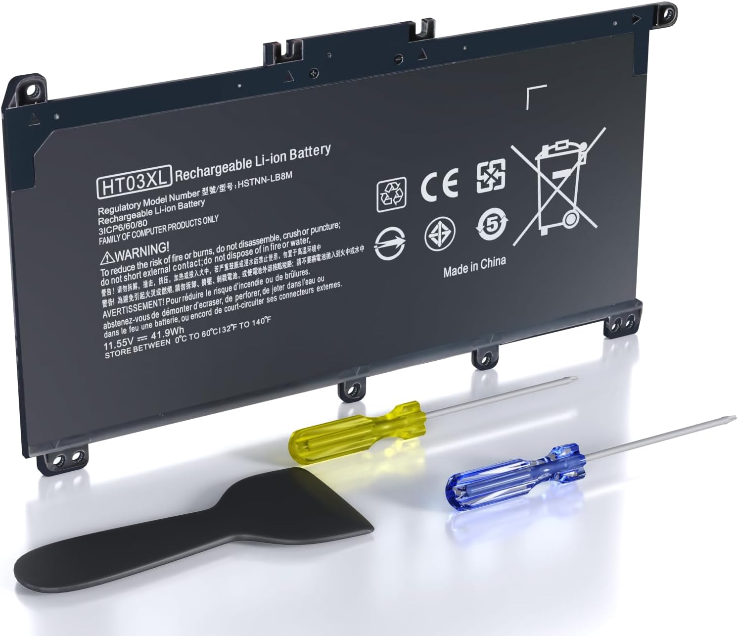 LOT 30 HT03XL Laptop Battery for HP Pavilion | 14-CE 15-CS 15-DA 15-DB | LiPo | 11.55 V | Black | AC & DC | Unit L11119-855