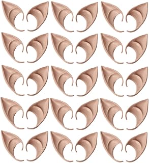 YANZHAN 15 Pair Fairy Pixie Elf Ears for Cosplay Halloween Christmas Any Themed Party - Natural Complexion, Short Style