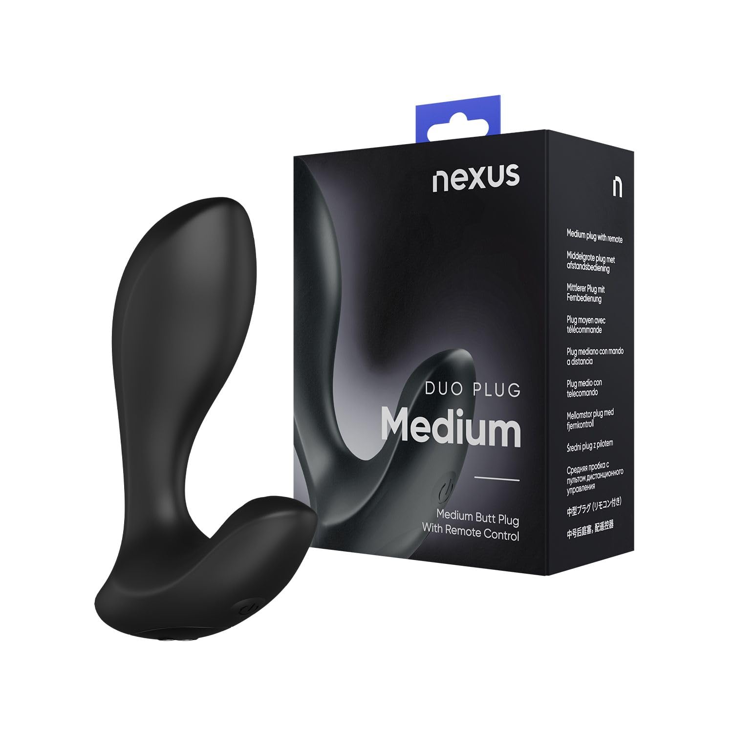 Nexus - Duo Remote Control Principiante Butt Plug Medium - Nero