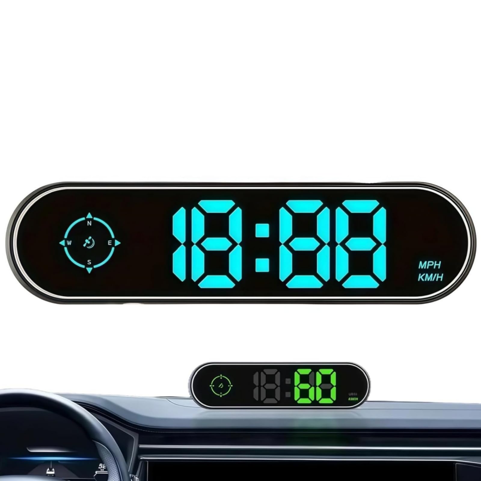 SHUNDU Dig-Ital Speedometer Car MPH With Heads Up Dis-Play,7 Color Car HUD