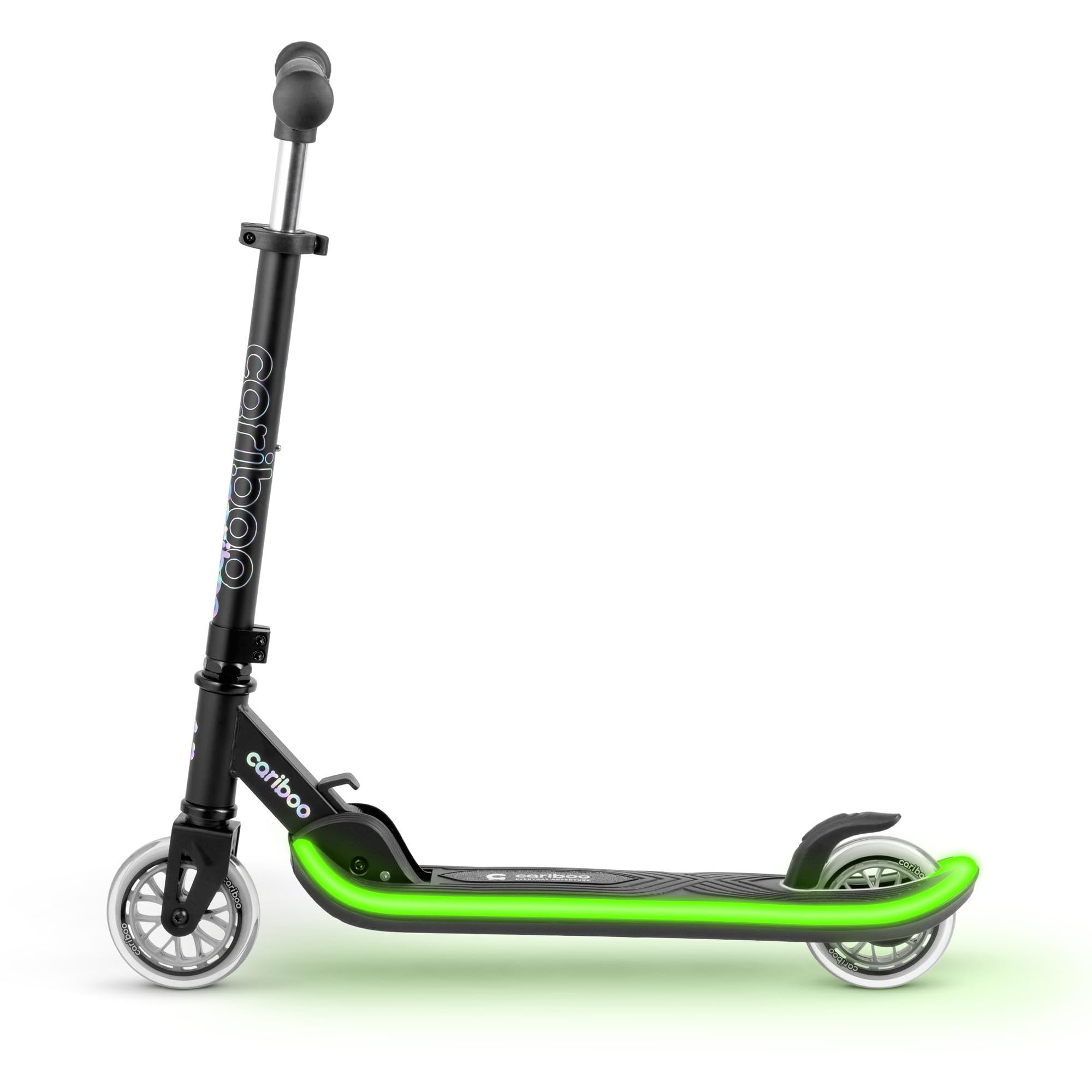 Cariboo Patinete Niño 3 años - Plataforma Luminosa - Plegable - Manillar Ajustable - hasta 50 kg - 5 Modos Multicolor - LEDstar