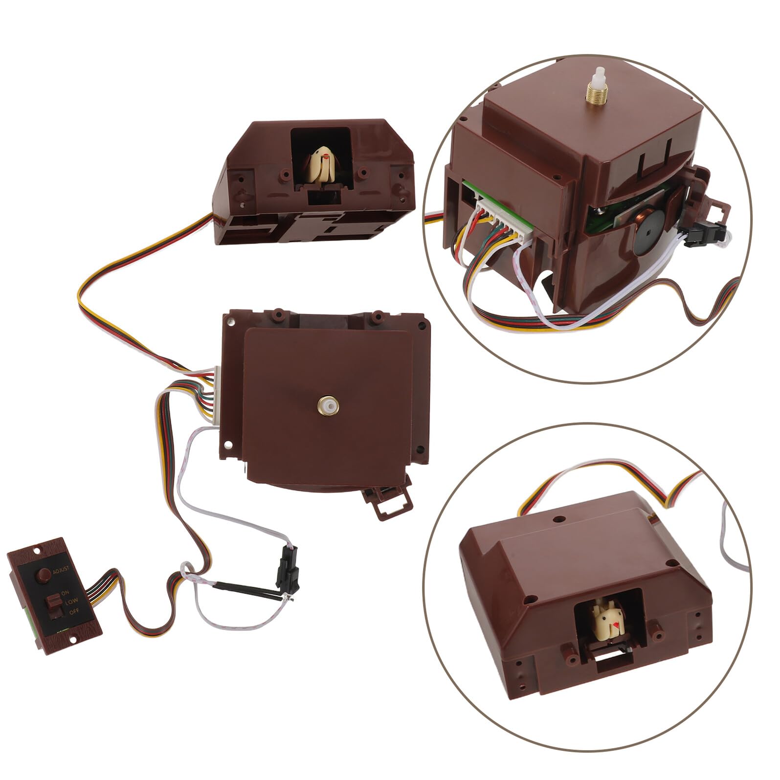 Ciieeo Mécanisme D’Horloge à Coucou à Quartz Contrôle Lumineux et Sonore Pièce Détachée pour Horloge Murale Ancienne Fonction Musique et Sonnerie Intégrée Remplacement Précis et