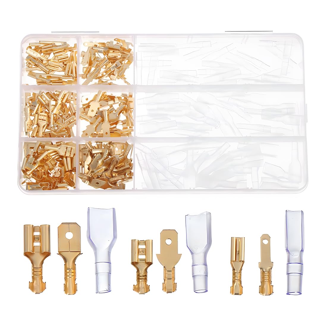 Grapelet 100 Conectores De Engarzado Eléctricos De Pala Totalmente