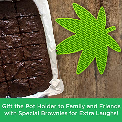GAMAGO Pot Holder - Pot Leaf Shaped Pot Holder, Trivet, Coaster and Jar Opener - Funny Yet Practical Kitchen Accessory to Gift to Your Best Buds - Made of Heat Resistant Silicone - Image 5