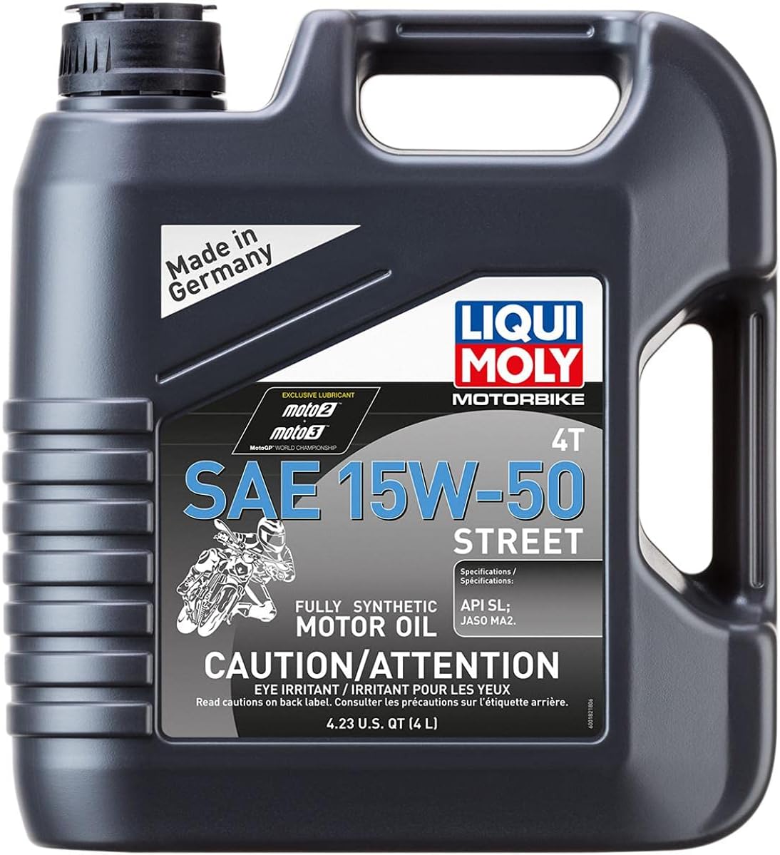 Liqui Moly Motorbike 4T SAE 15W-50 Street | Full Synthetic Motor Oil | 4 Liter | SKU: 20060