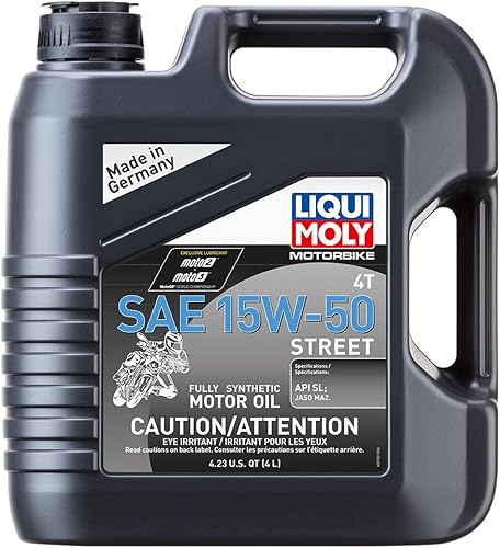 Liqui Moly Motorbike 4T SAE 15W-50 Street | Full Synthetic Motor Oil | 4 Liter |