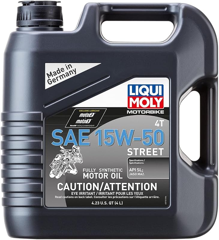 Liqui Moly Motorbike 4T SAE 15W-50 Street | Aceite de motor sintético completo | 4 litros | SKU: 20060