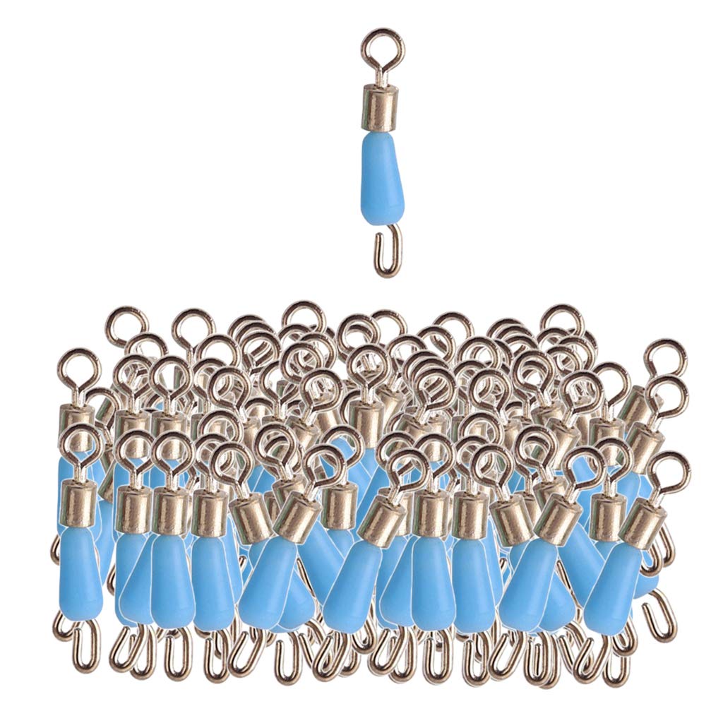 Girelle a clip in metallo a cambio rapido per lenza, colore blu