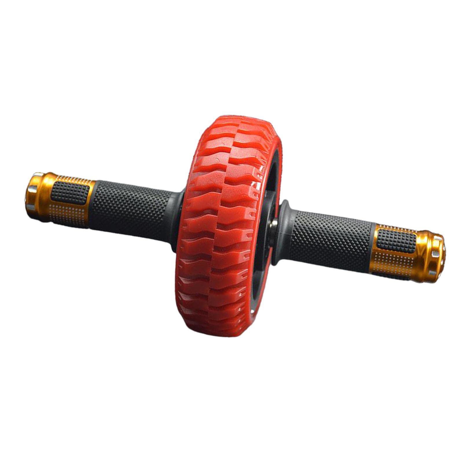 Przenośny Ab Wheel Trening Brzuch Roller Home Gym Trainer Czerwony, 15 x 5 cm